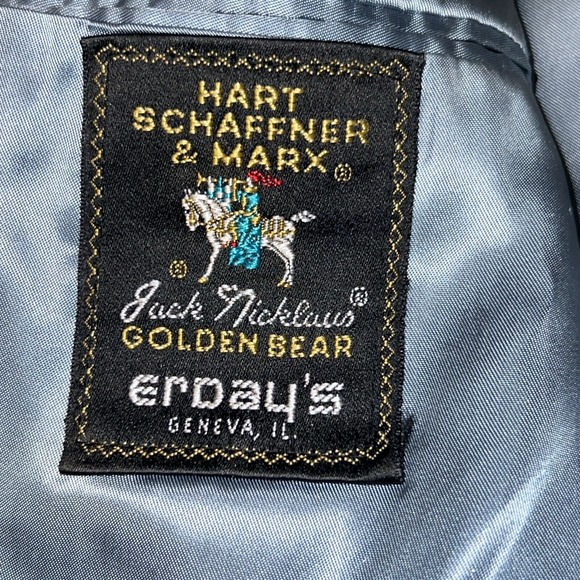 Hart Schaffner Marx Jack Nicklaus Golden Bear Blazer 2 Button Navy Golf Crest - Picture 4 of 8